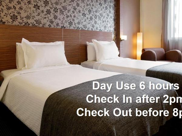 Strand Hotel : photo 1 de la chambre utilisation en journée - chambre lits jumeaux deluxe de 14h00 à 20h00 (6 heures)