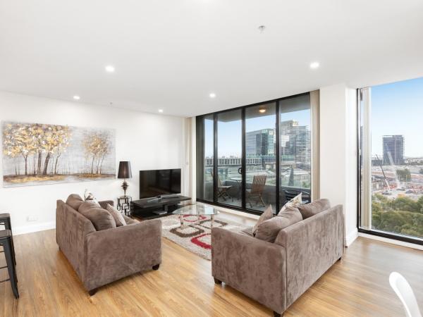 Waterfront Melbourne Apartments : photo 4 de la chambre appartement 2 chambres avec 2 salles de bains - vue sur ville