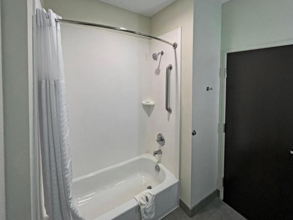 Sleep Inn Dallas Northwest - Irving : photo 1 de la chambre chambre quadruple avec 2 lits queen-size et baignoire - accessible aux personnes à mobilité réduite - non-fumeurs