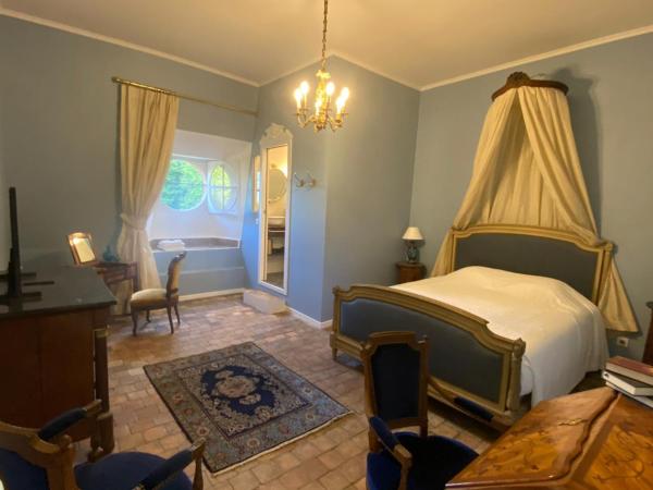 24H LE MANS Château de Lauresse chambres d'hôtes Luxe : photo 1 de la chambre chambre double - vue sur jardin