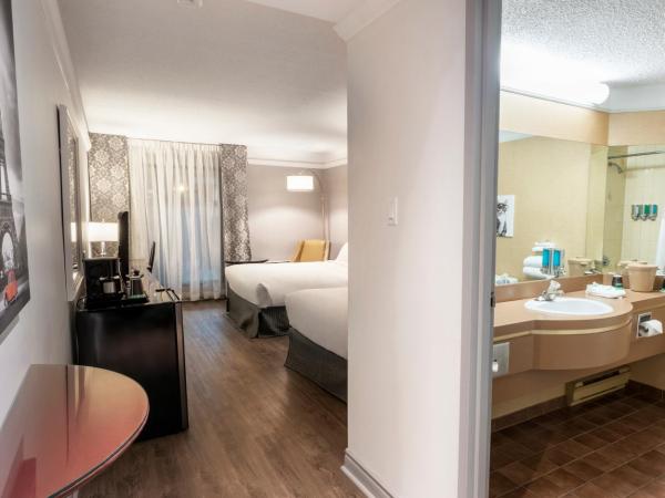 Hôtel Québec Inn : photo 5 de la chambre chambre traditionnelle avec 2 lits doubles et terrasse intérieure - côté piscine