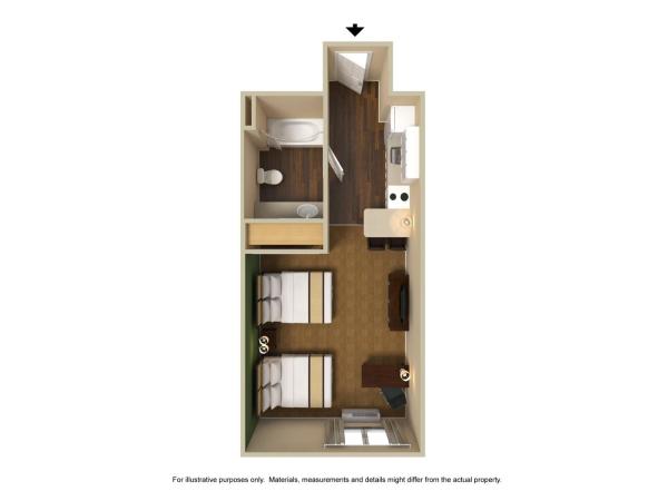 Extended Stay America Suites - Austin - Downtown - Town Lake : photo 7 de la chambre studio avec 2 lits queen-size – non-fumeurs