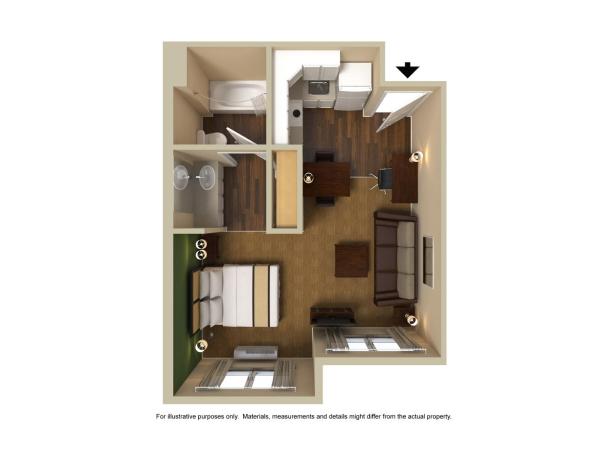 Extended Stay America Suites - Austin - Downtown - Town Lake : photo 7 de la chambre studio de luxe avec 1 lit king-size - non-fumeurs