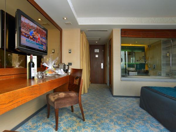 Pera Tulip Hotel & Spa - Taksim Pera City Center : photo 7 de la chambre chambre double exécutive avec baignoire et balcon