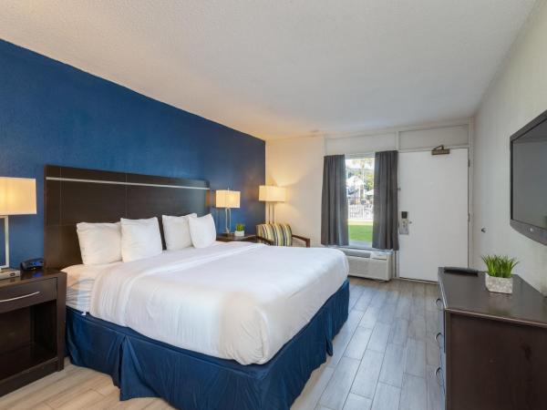 Developer Inn Orlando North, a Baymont by Wyndham : photo 1 de la chambre chambre lit king-size pour personnes à mobilité réduite - baignoire avec barres d’appui - non-fumeurs