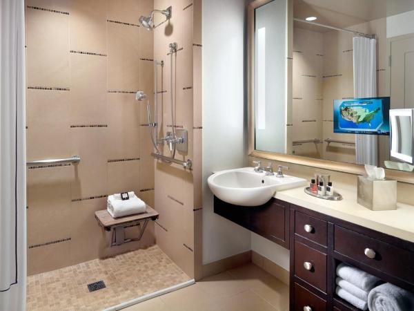 Omni Dallas Hotel : photo 3 de la chambre chambre lit king-size avec douche accessible en fauteuil roulant - adaptée aux personnes à mobilité réduite