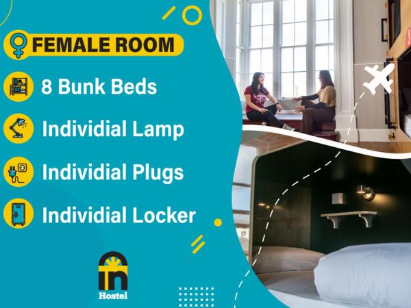 Leevin Hostel Mountjoy : photo 4 de la chambre lit superposé dans dortoir pour femmes de 8 lits 