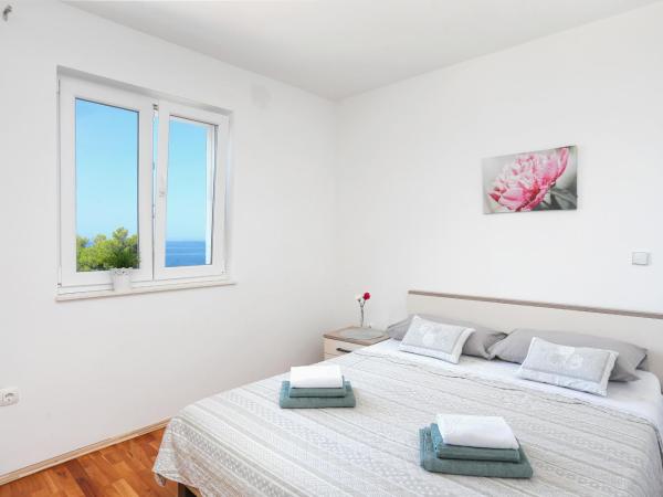 Apartments and rooms with parking space Rogoznica - 19786 : photo 2 de la chambre appartement 2 chambres avec terrasse et vue sur la mer