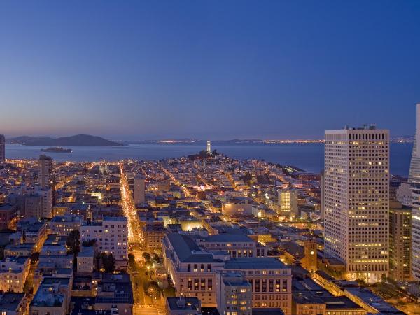 Grand Hyatt San Francisco Union Square : photo 7 de la chambre chambre double avec 2 lits doubles et vue sur la baie