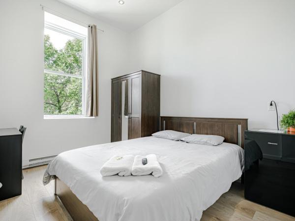 HoMa Homestay Hotel by Olympic Stadium Montreal Auberge-Hostel : photo 4 de la chambre chambre lit queen-size avec salle de bains privative 