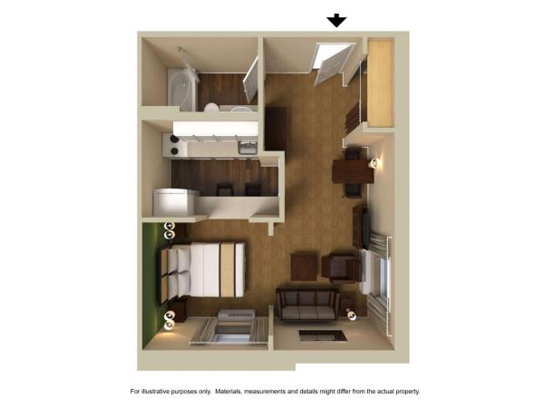 Sonesta Simply Suites Memphis : photo 6 de la chambre studio de luxe avec 1 lit queen-size - non-fumeurs