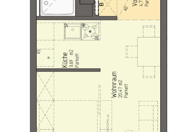 Vienna Residence, Marina Tower - Danube : photo 2 de la chambre appartement 1 chambre