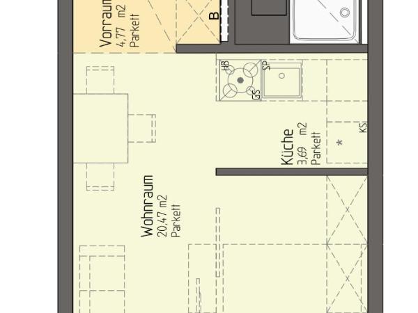 Vienna Residence, Marina Tower - Danube : photo 2 de la chambre appartement 1 chambre