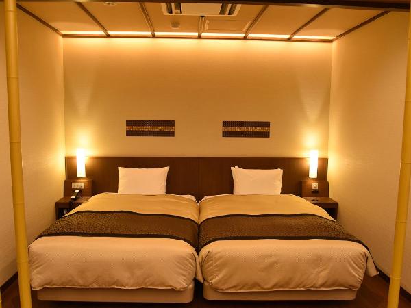 Arima Onsen Taketoritei Maruyama : photo 5 de la chambre chambre lits jumeaux deluxe avec coin tatami et bain thermal - non-fumeurs - 203