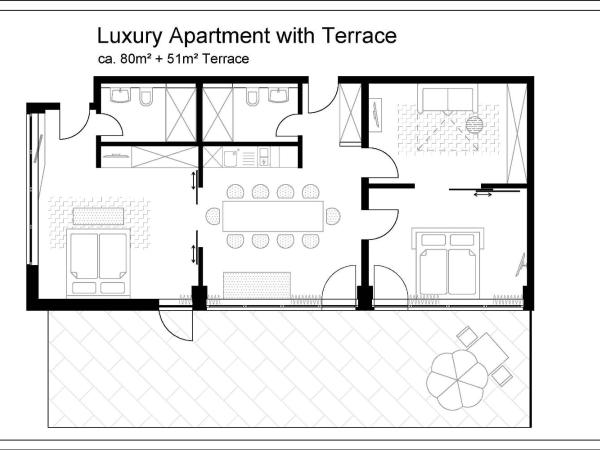 MLOFT Apartments München : photo 9 de la chambre three-bedroom apartment with kitchenette (6 adults)