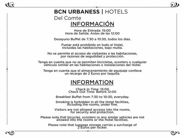 BCN Urbaness Hotels Del Comte : photo 6 de la chambre chambre double avec lit d'appoint