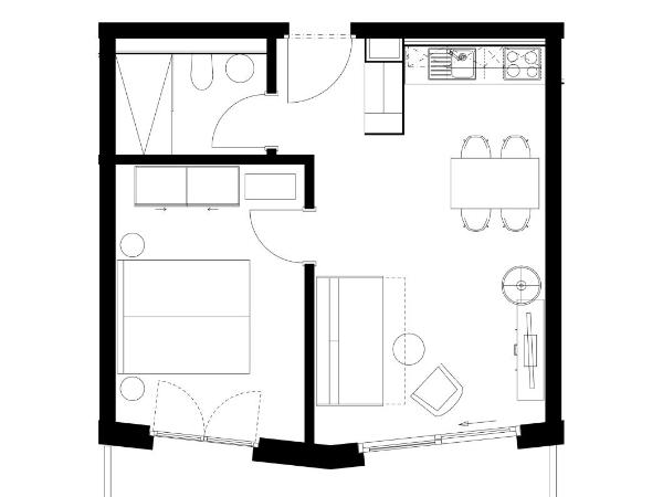 Aves Arosa : photo 9 de la chambre lifestyle one-bedroom apartment with balcony