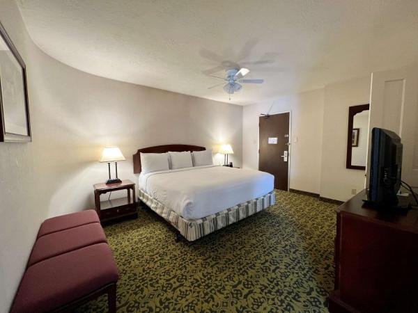 Salt Lake Plaza Hotel SureStay Collection by Best Western : photo 3 de la chambre suite lit king-size avec baignoire spa
