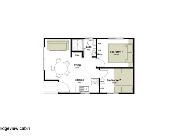 Alivio Tourist Park Canberra : photo 7 de la chambre ridge view cabin (2 bedroom)