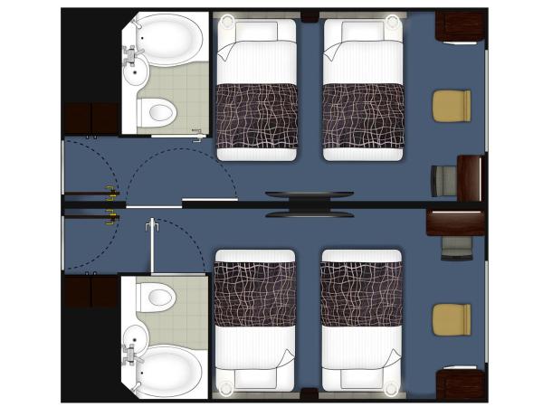 APA Hotel Kyoto Gion Excellent : photo 8 de la chambre chambre lits jumeaux communicante - non-fumeurs