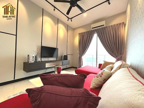 Attic Home Melaka Silverscape Residence & Jonker : photo 3 de la chambre luxury family 2 bedroom suite (private bathtub and sea view)