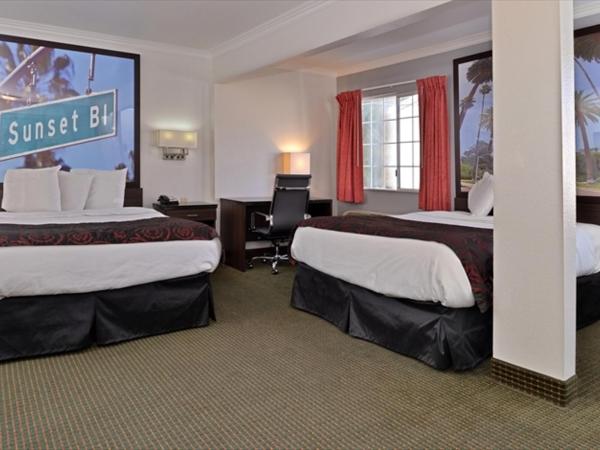 Americas Best Value Inn Hollywood : photo 2 de la chambre chambre avec 2 grands lits queen-size