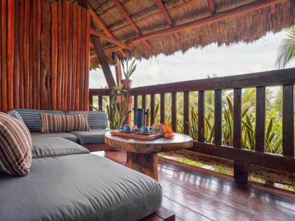 Kanan Tulum Treehouse, Rooftop, Beach Club & Spa - Adults Only : photo 5 de la chambre chambre 2 lits doubles - 2e Étage - vue partielle sur océan