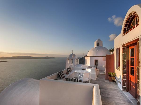 Aigialos Luxury Traditional Settlement : photo 6 de la chambre suites panoramiques - vue sur coucher de soleil