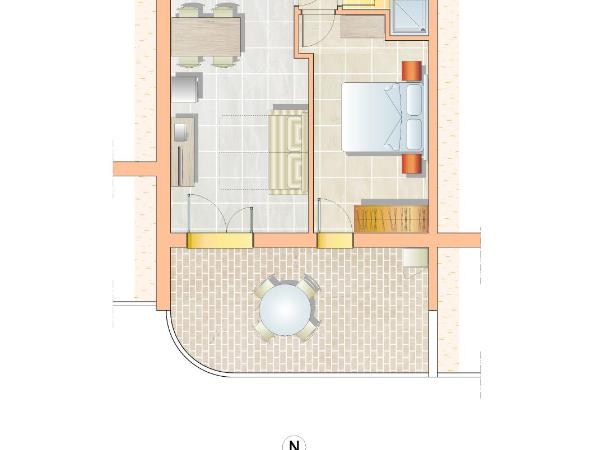Residence Serenissima : photo 6 de la chambre appartement 1 chambre - côté piscine (4 adultes)