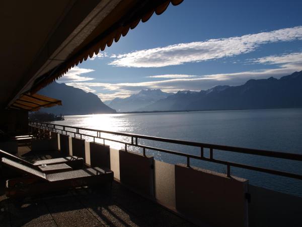 Royal Plaza Montreux : photo 1 de la chambre suite présidentielle avec terrasse et vue sur le lac