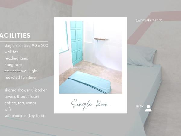 Yogyakarta BnB Malioboro : photo 8 de la chambre chambre simple avec toilettes et douche communes