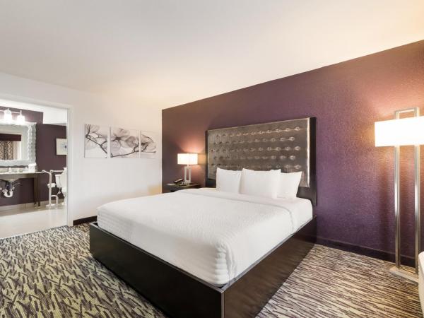Clarion Inn & Suites Across From Universal Orlando Resort : photo 6 de la chambre chambre lit king-size pour personnes à mobilité réduite avec douche accessible en fauteuil roulant - sans frais de service
