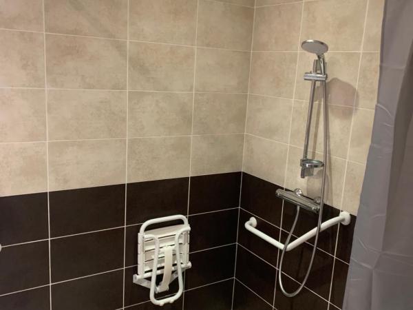 Hôtel Du Cheval Blanc Barcelonnette : photo 6 de la chambre chambre lit king-size - accessible aux personnes à mobilité réduite