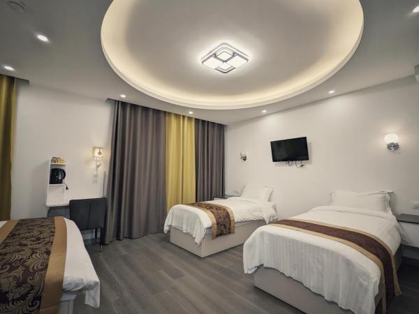 KYRIAD ROUEN SUD - Sotteville les Rouen : photo 4 de la chambre chambre quadruple avec 1 lit double et 2 lits simples