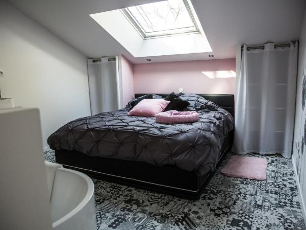 Lasuite55 : photo 3 de la chambre suite lit king-size avec baignoire spa