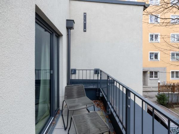 numa I Stark Rooms & Apartments : photo 3 de la chambre medium studio with kitchen and balcony - single bed