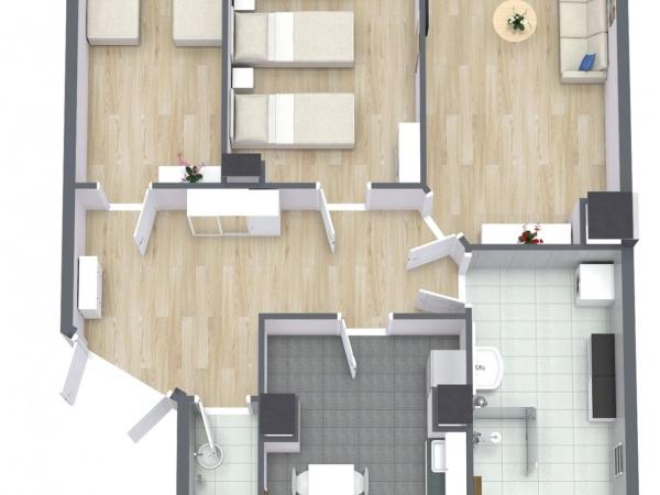 Zollikof Aparts - Sauna & Studioapartments : photo 1 de la chambre two-bedroom apartment (without sauna)