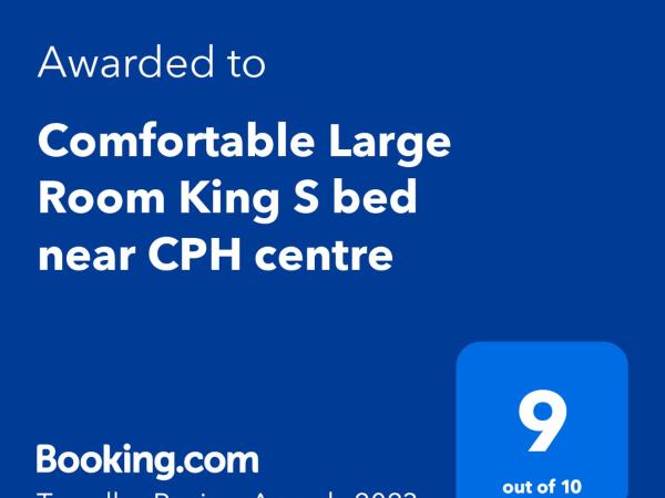 Comfortable Large Room King S bed near CPH centre : photo 7 de la chambre chambre double avec salle de bains commune