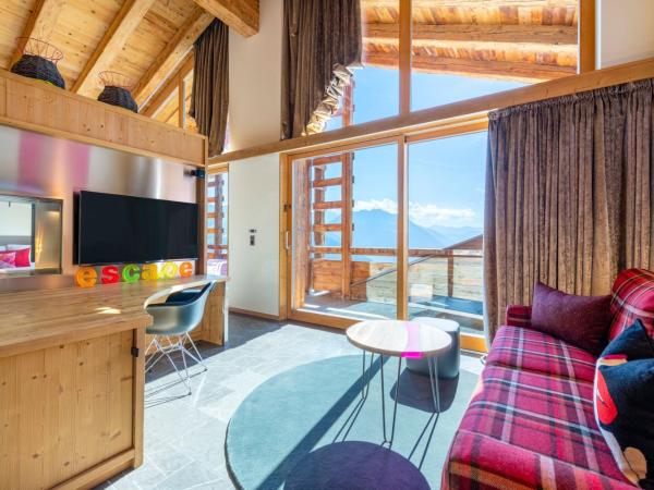 W Verbier : photo 2 de la chambre sublime suite en duplex avec vue sur la montagne