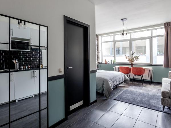 Hey - Aparthotel Brussels : photo 5 de la chambre studio lit king-size avec canapé-lit