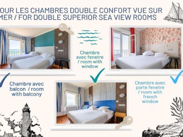 Hotel Kyriad Saint Malo Centre Plage : photo 4 de la chambre chambre double supérieure - vue sur mer