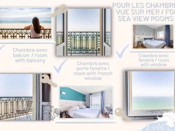 Hotel Kyriad Saint Malo Centre Plage : photo 3 de la chambre chambre double ou lits jumeaux - vue sur mer