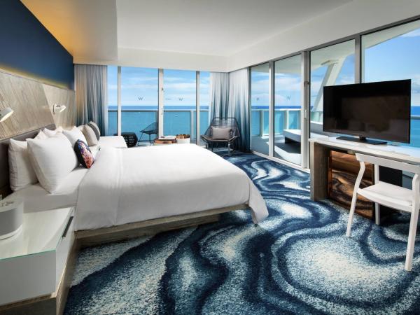 W Fort Lauderdale : photo 1 de la chambre cool corner, guest room, 1 king, oceanfront, balcony
