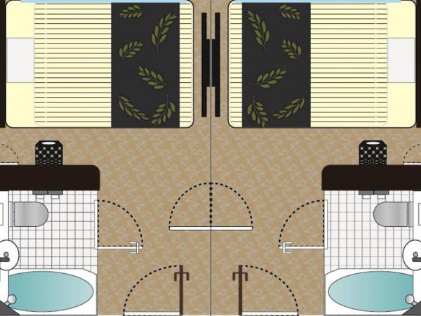 APA Hotel Osaka Temmabashi Ekimae : photo 3 de la chambre 2 chambres communicantes (4 adultes) - non-fumeurs