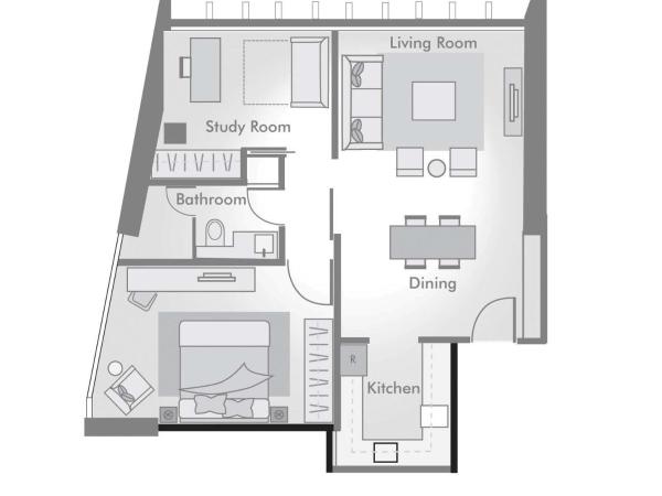 Oakwood Premier Cozmo Jakarta : photo 5 de la chambre appartement exécutif 1 chambre