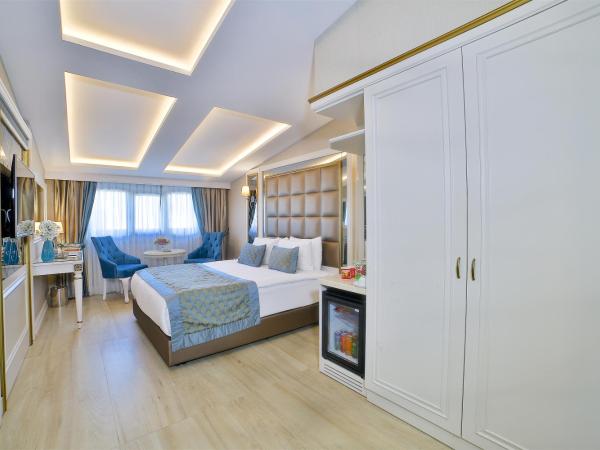 Büke Hotel Şişli : photo 2 de la chambre chambre double lit king-size - vue sur ville