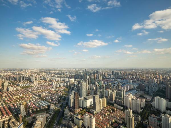 Park Hyatt Shanghai : photo 4 de la chambre chambre lit king-size deluxe - vue sur ville