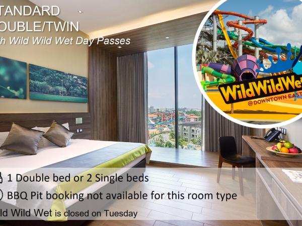 D'Resort @ Downtown East : photo 1 de la chambre chambre double ou lits jumeaux standard avec billets d'entrée au wild wild wet park