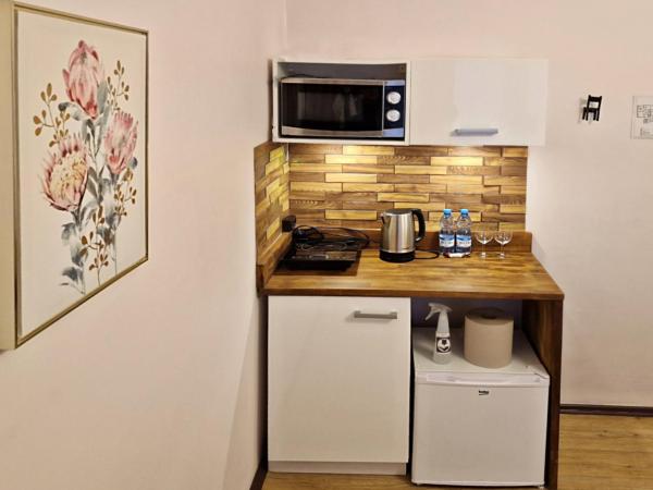 Hostel Helvetia - PRIVATE ROOMS in CITY CENTER and OLD TOWN : photo 8 de la chambre chambre double avec kitchenette et salle de bains privative