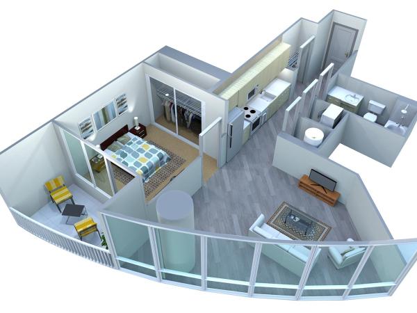 Placemakr Premier SoBro : photo 1 de la chambre appartement de luxe 1 chambre